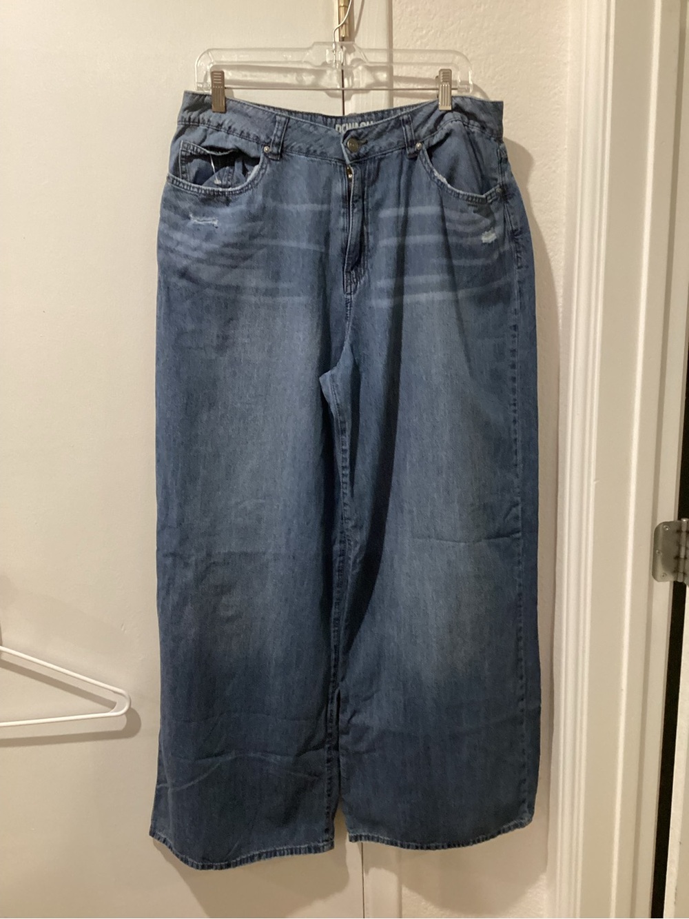 Rewash Wide Leg Jeans - Medium Blue Wash